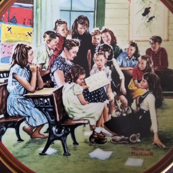 Norman Rockwell Plate - Picture 2 of 4
